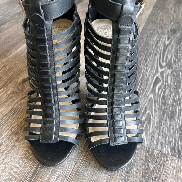Vince Camuto 7.5 black strap heels - Picture 3 of 6